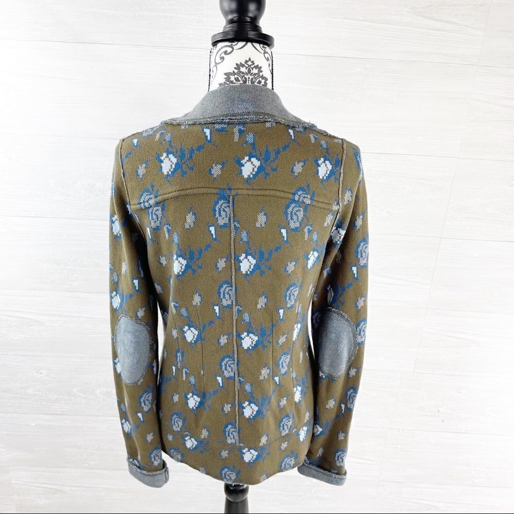 Anthropologie HWR Monogram Rose Jacquard Jacket - Picture 6 of 9